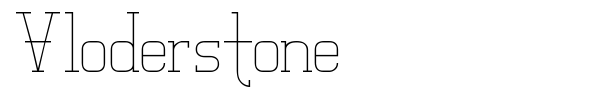 Vloderstone font preview